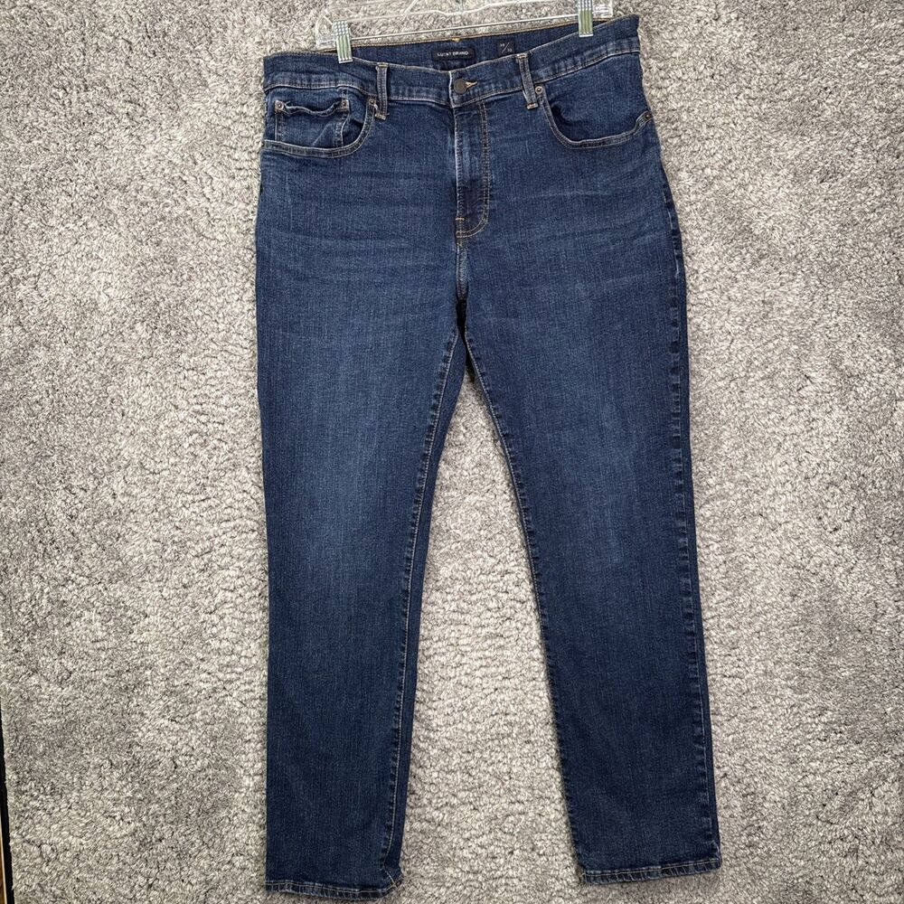 Lucky Brand 223 Straight Men’s Jeans Size 36/32 Dark Wash Stretch Denim